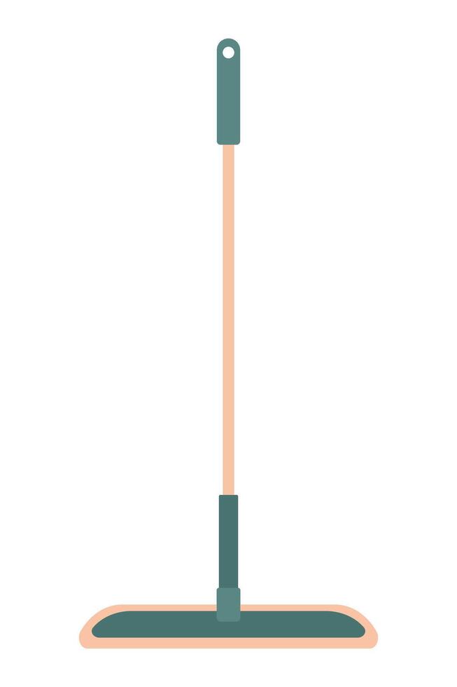 Mop for cleaning, washing the floor. Isolated illustration in clip art style vector