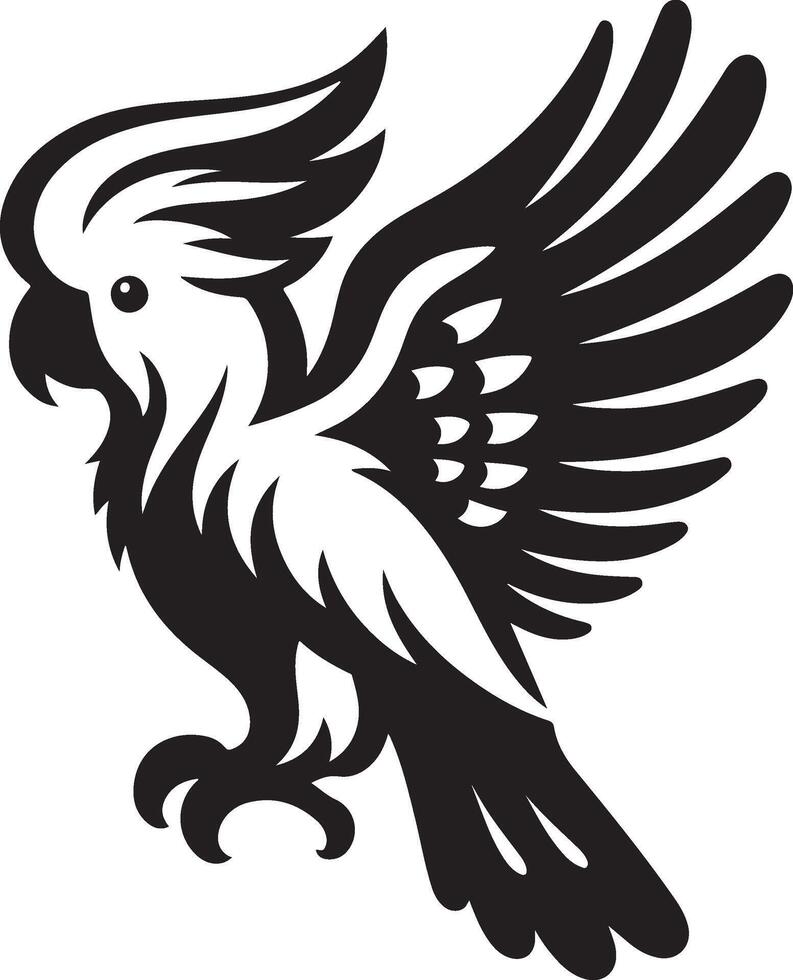 Scarlet macaw sitting icon. vector