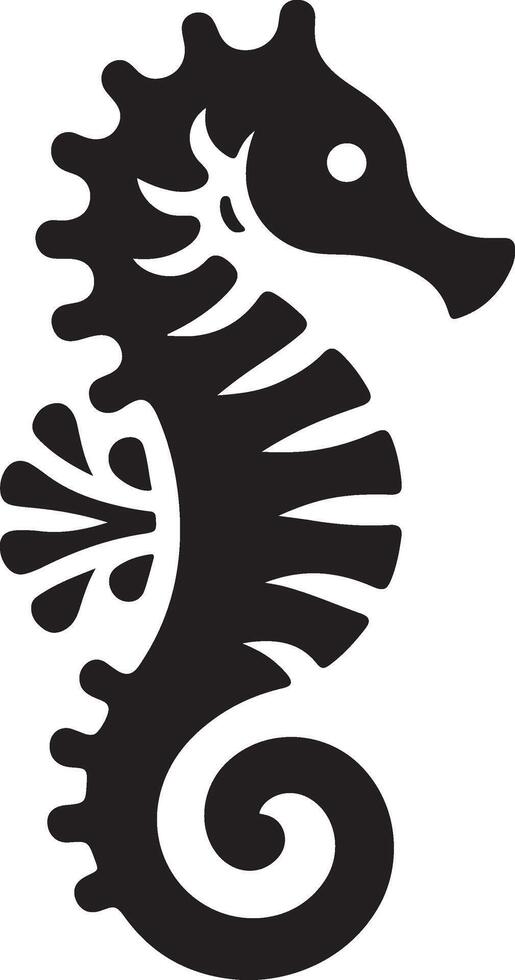 Sea horse icon in white background. vector