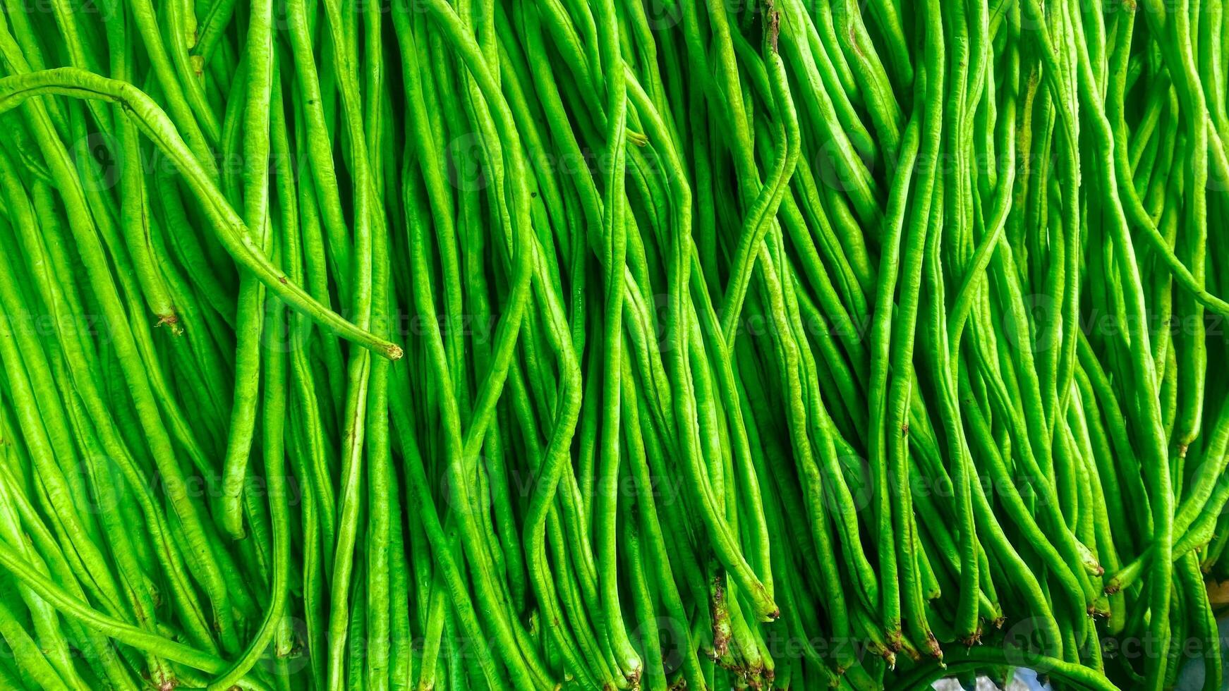 Stacks of Green Beans photo