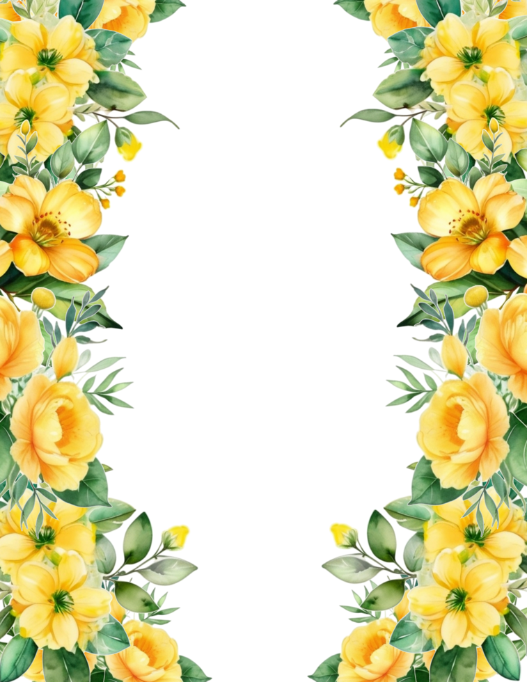 Flowers bloom border background png