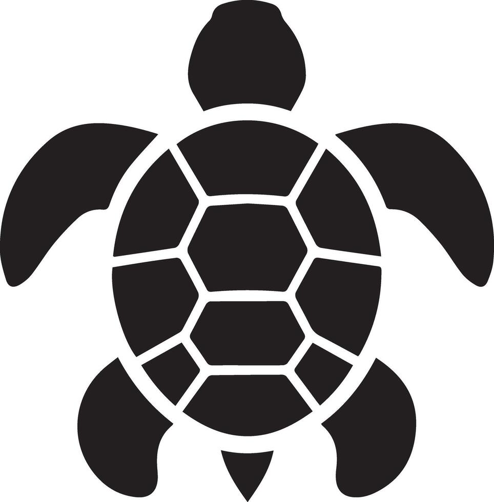 Turtle swimming icon silhouette for multipurpose use vector