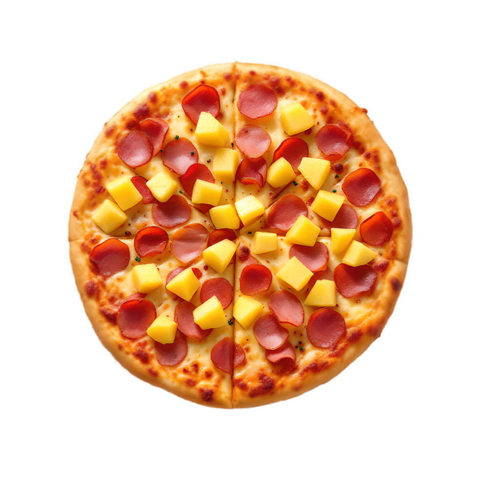 Pizza Slices with frying potatoes and tomatoes. png