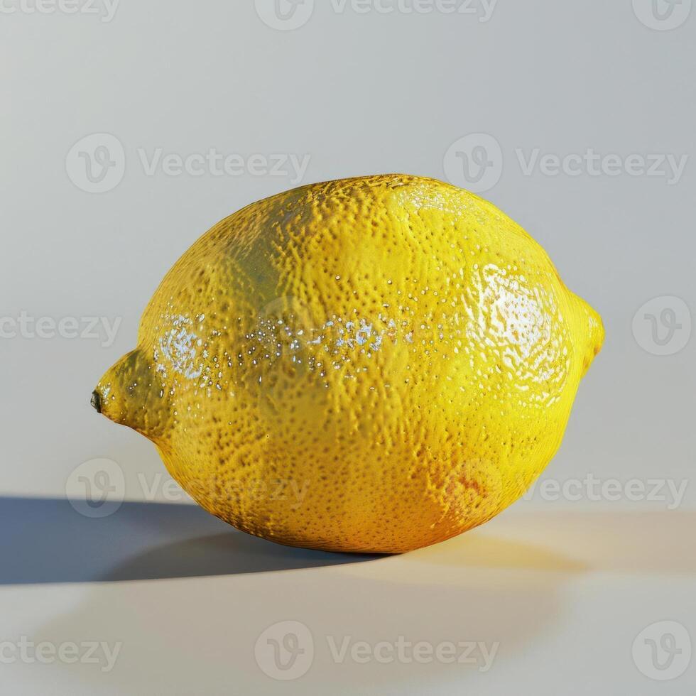 a lemon that is sitting on a table photo