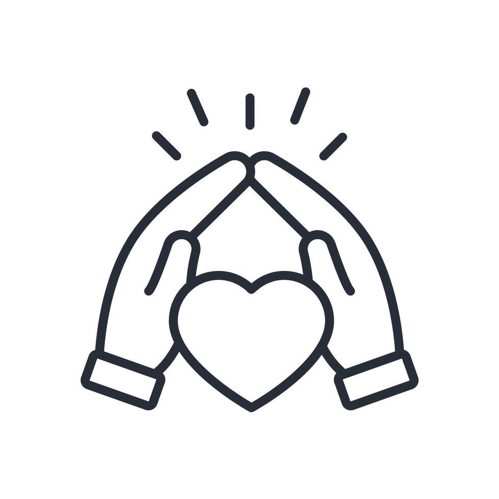 faith icon. .Editable stroke.linear style sign for use web design,logo.Symbol illustration. vector