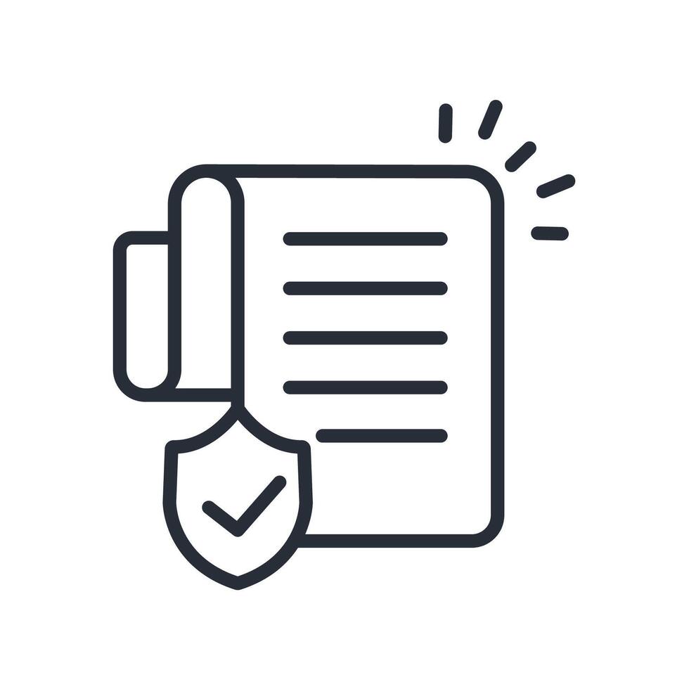 assurance icon. .Editable stroke.linear style sign for use web design,logo.Symbol illustration. vector