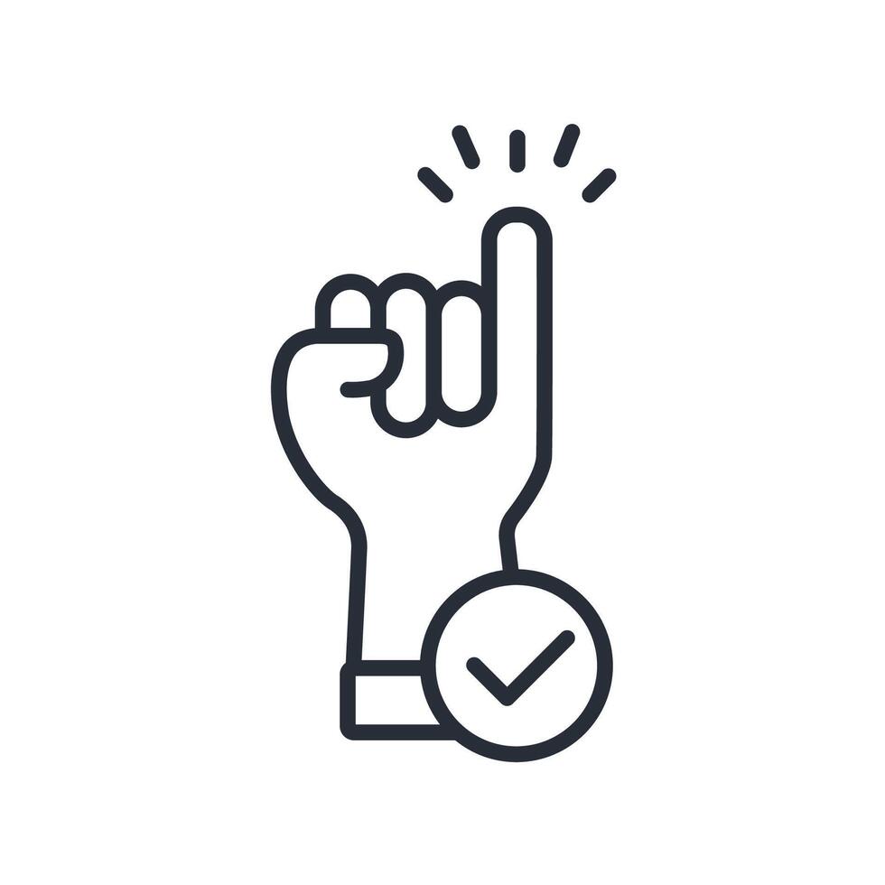 promise icon. .Editable stroke.linear style sign for use web design,logo.Symbol illustration. vector