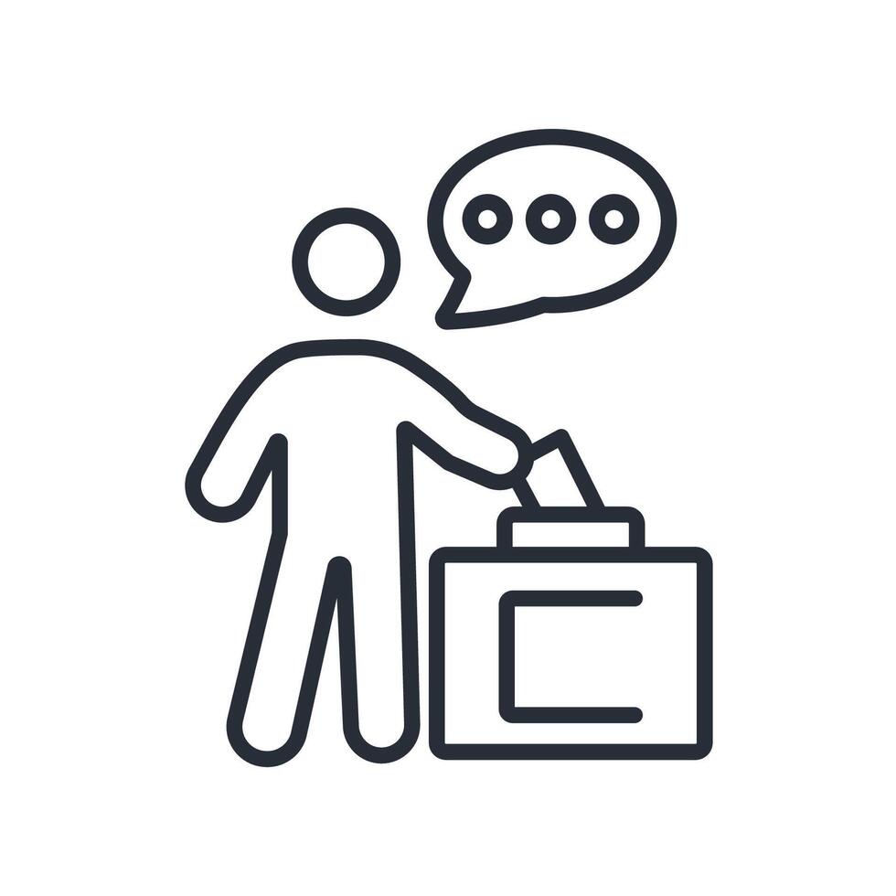 Swear icon. .Editable stroke.linear style sign for use web design,logo.Symbol illustration. vector