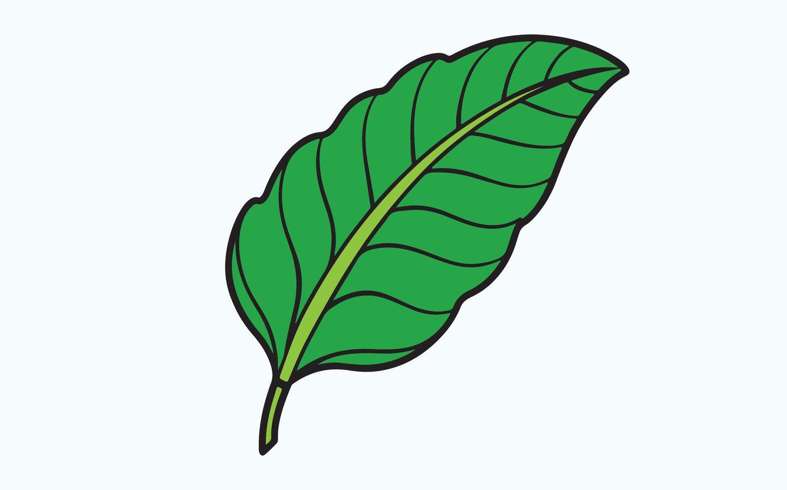 Elegant Green Leaf icon vector