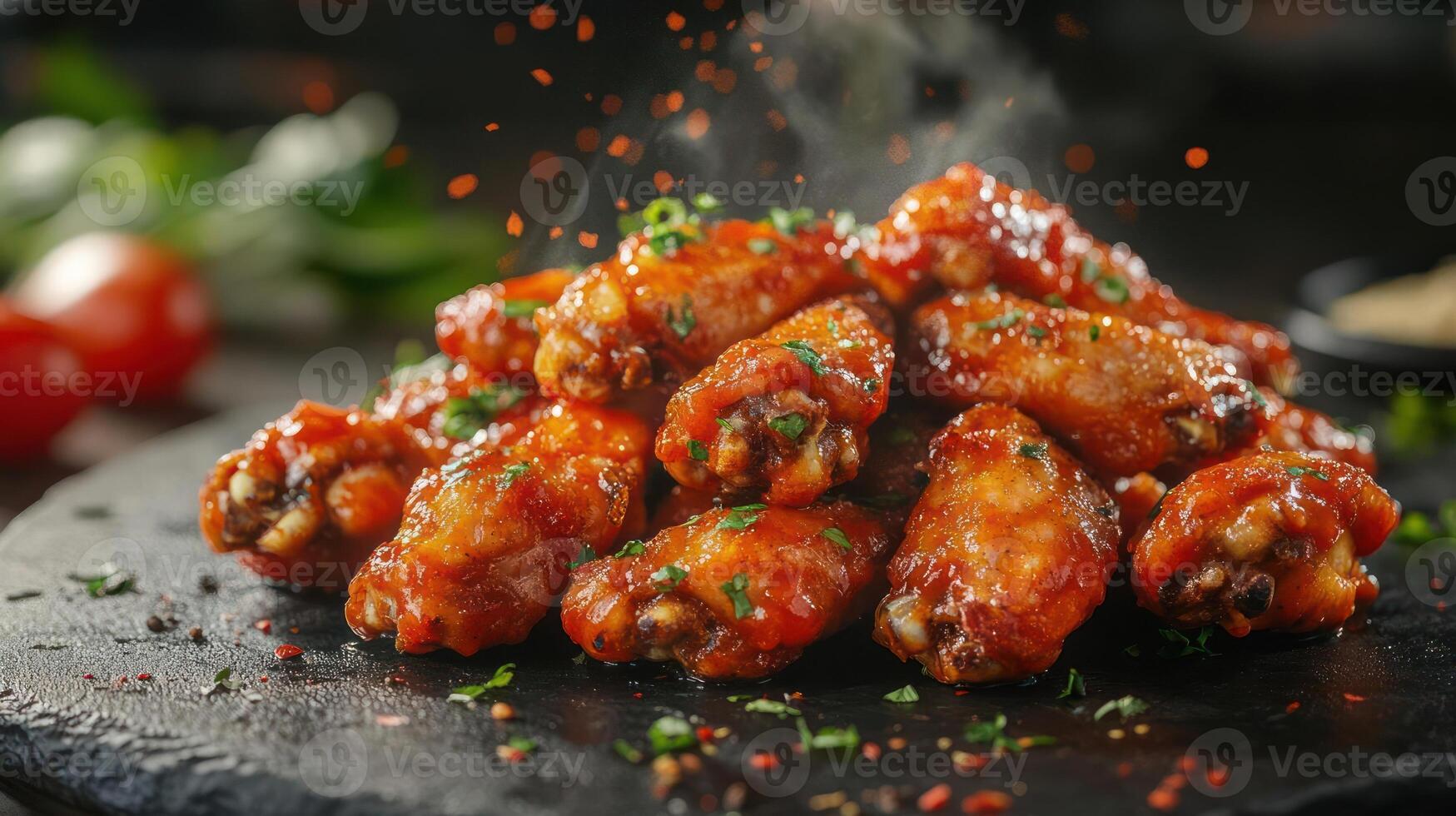 a pile of food that is on a table photo