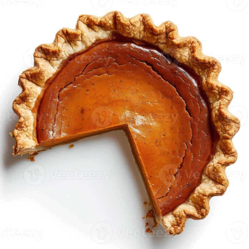 a pie with a slice missing from it photo