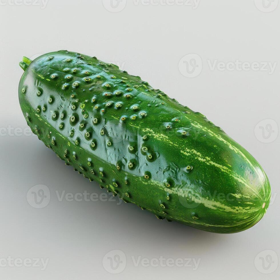 a green cucumber with lots of water droplets on it photo