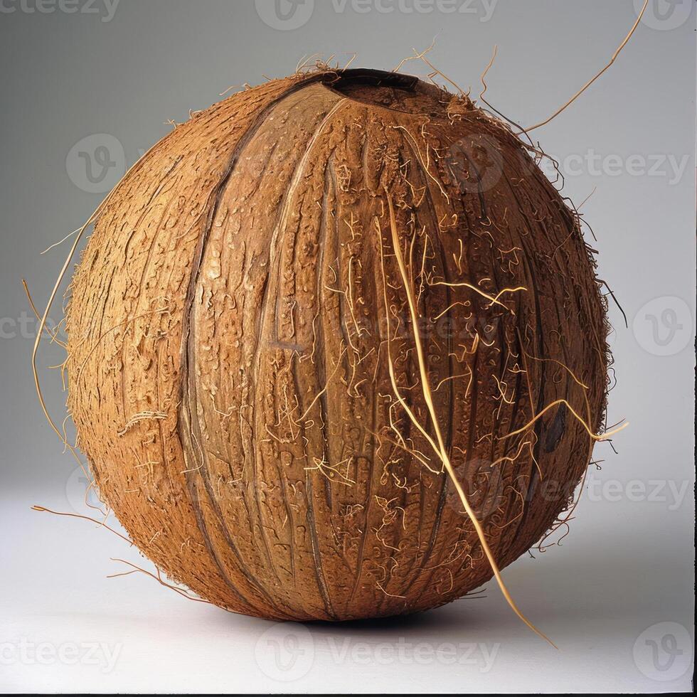 a large coconut that is sitting on a table photo