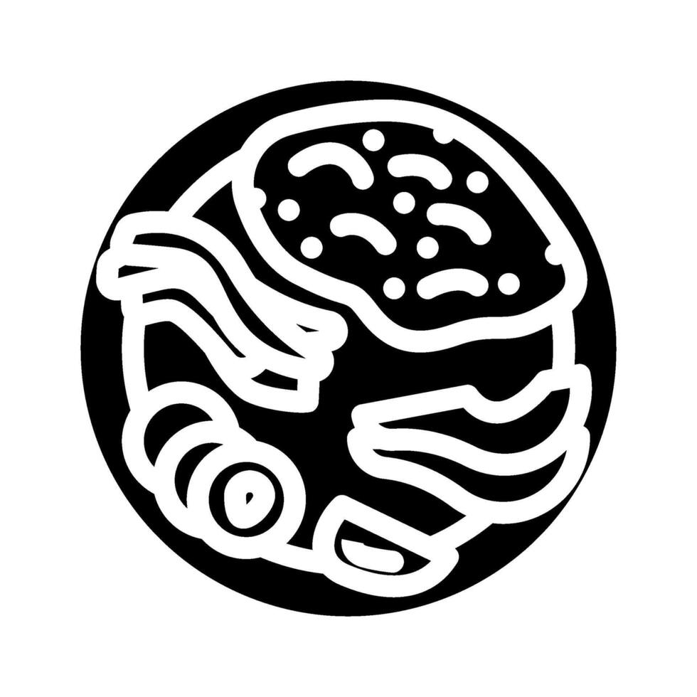 healthy die ayurveda glyph icon illustration vector