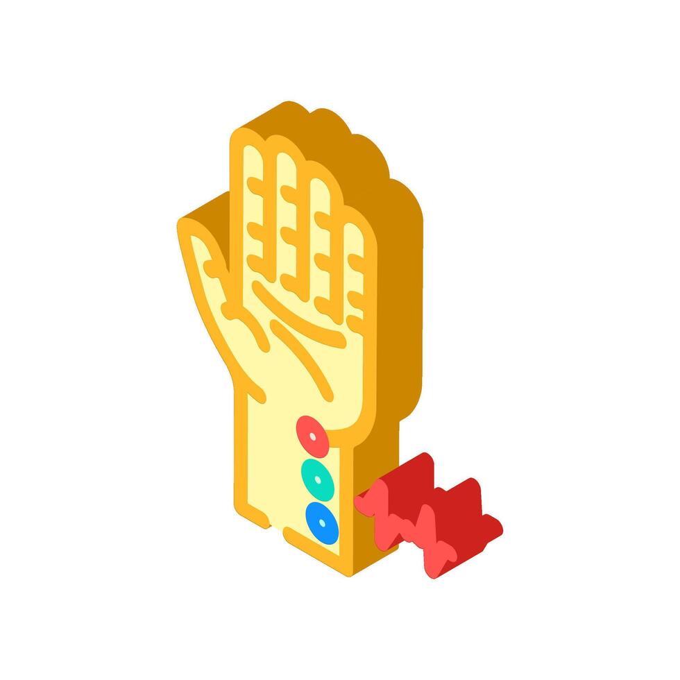 pulse diagnosis ayurveda isometric icon illustration vector