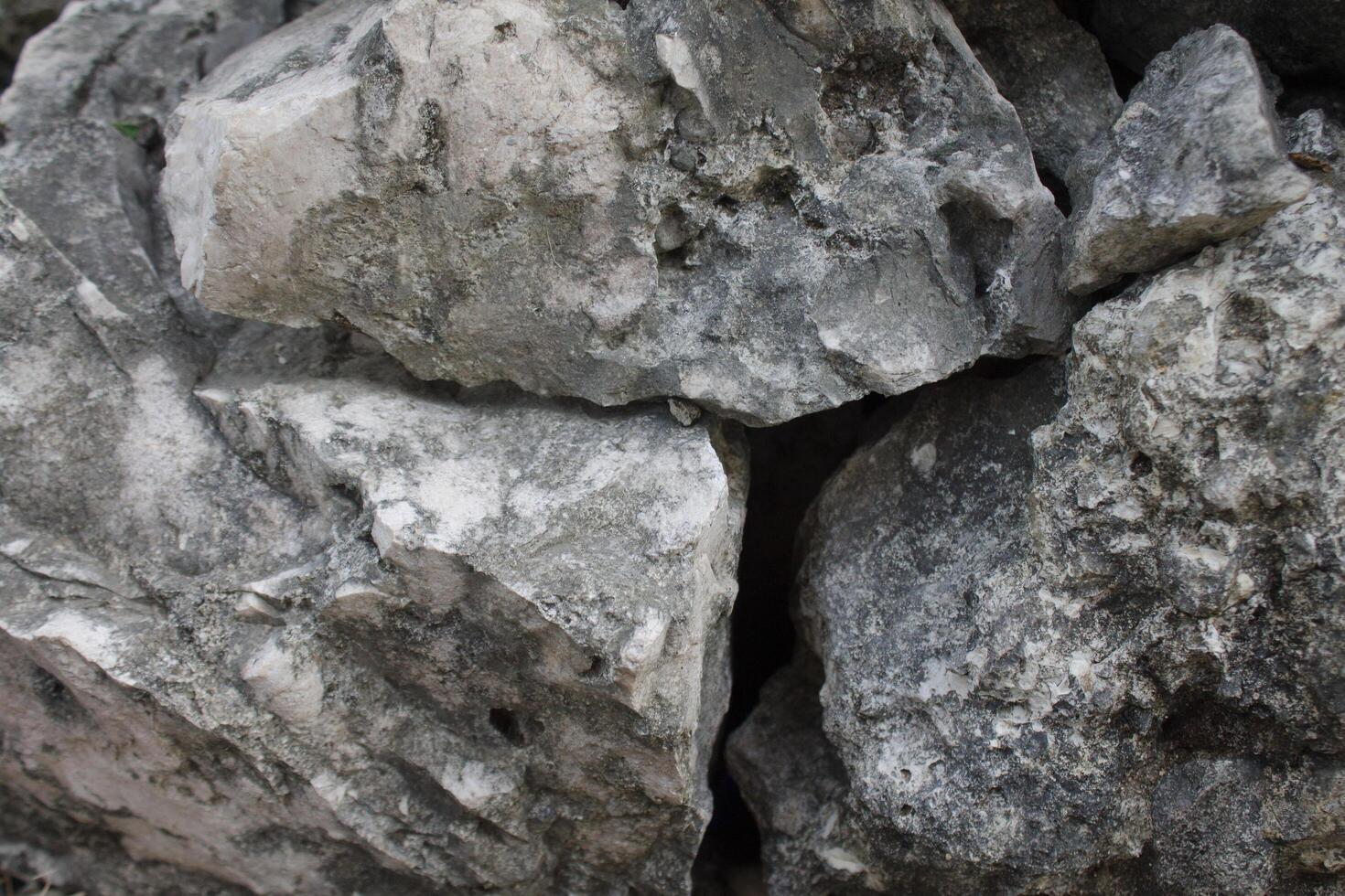 white limestone pile photo