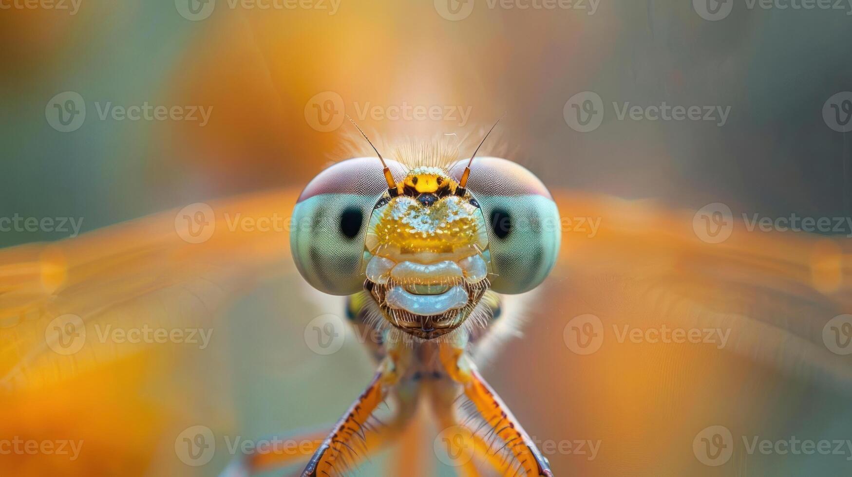 a close up of a dragonfly on a flower photo