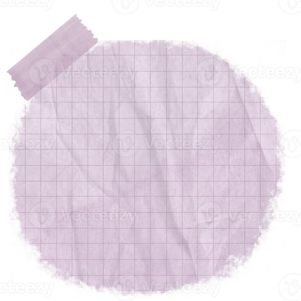 Circle Pink Grid Note Paper png