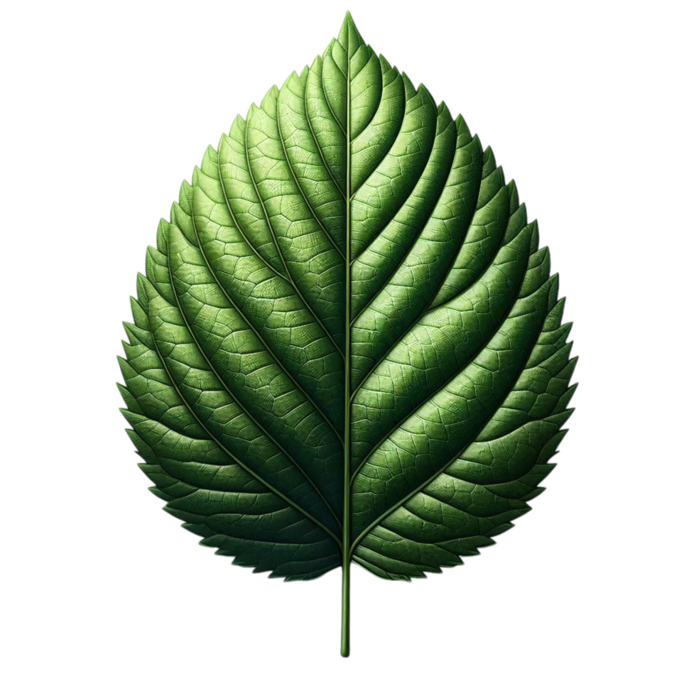 3d Close Up Of Vibrant Natural Green Leaf png