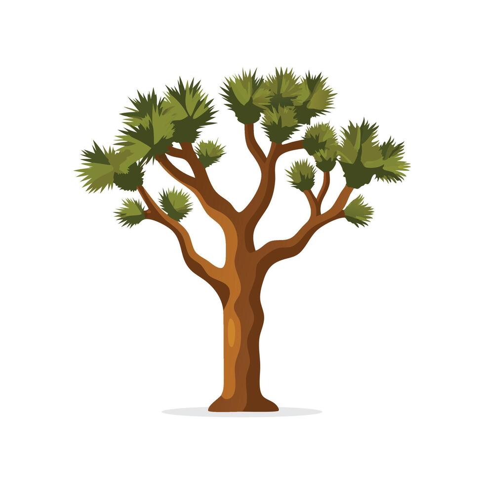 Joshua tree isolated flat illustration on white background vector