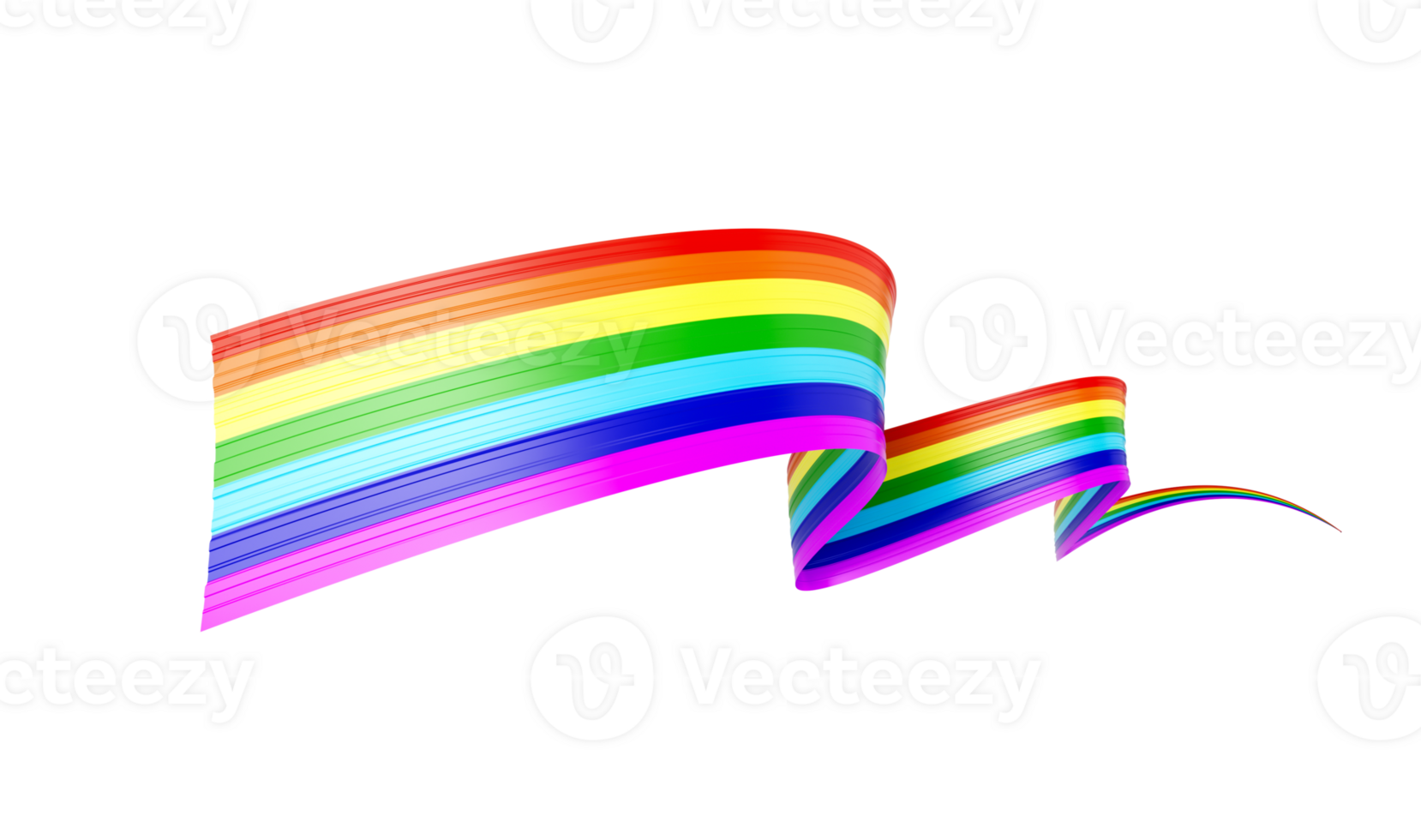 3d Flag Of Rainbow 3d Waving Ribbon Flag, 3d Illustration png