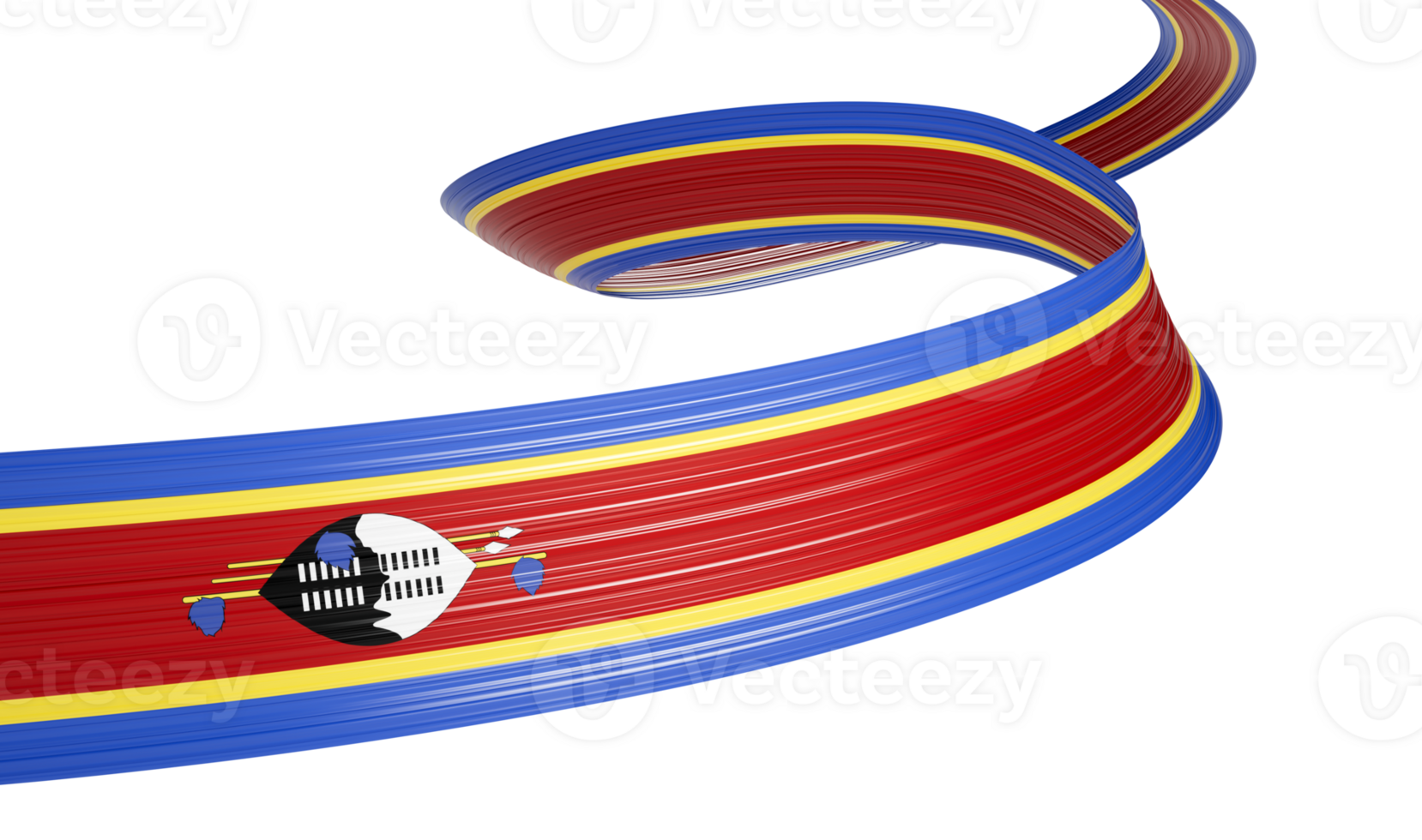 3d Flag Of Eswatini 3d Waving Flag Ribbon 3d Illustration png