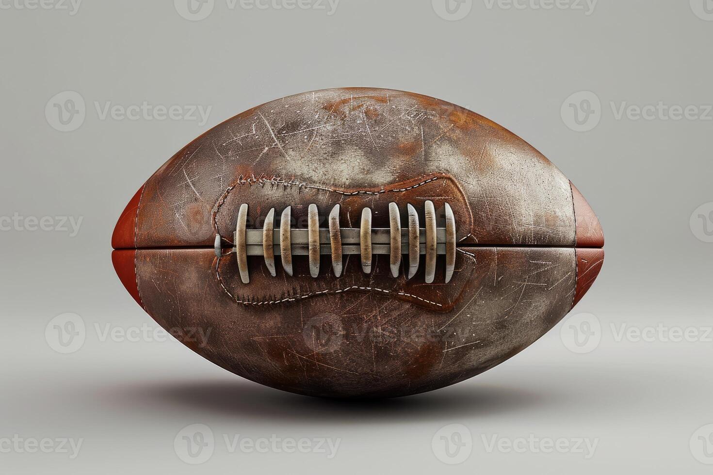 Old, worn out american football with a vintage feel photo