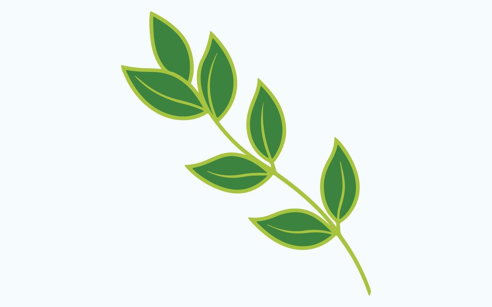Green Leaf Vibrant Art clipart image vector