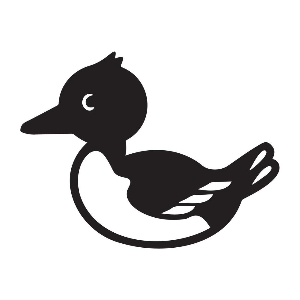 Minimalistic Duck Illustration in Style vector