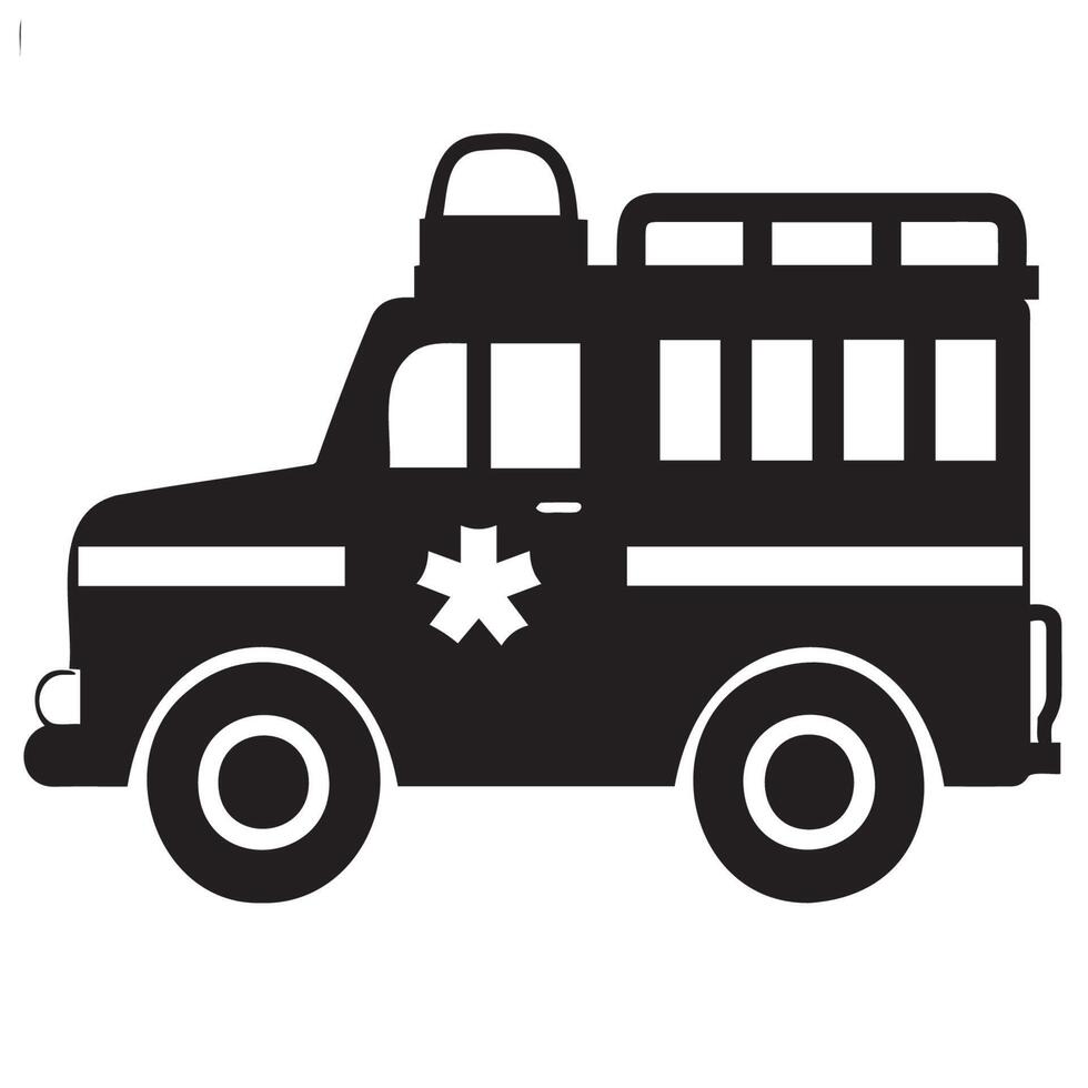 Emergency Vehicle Icon for Healthcare Services vector