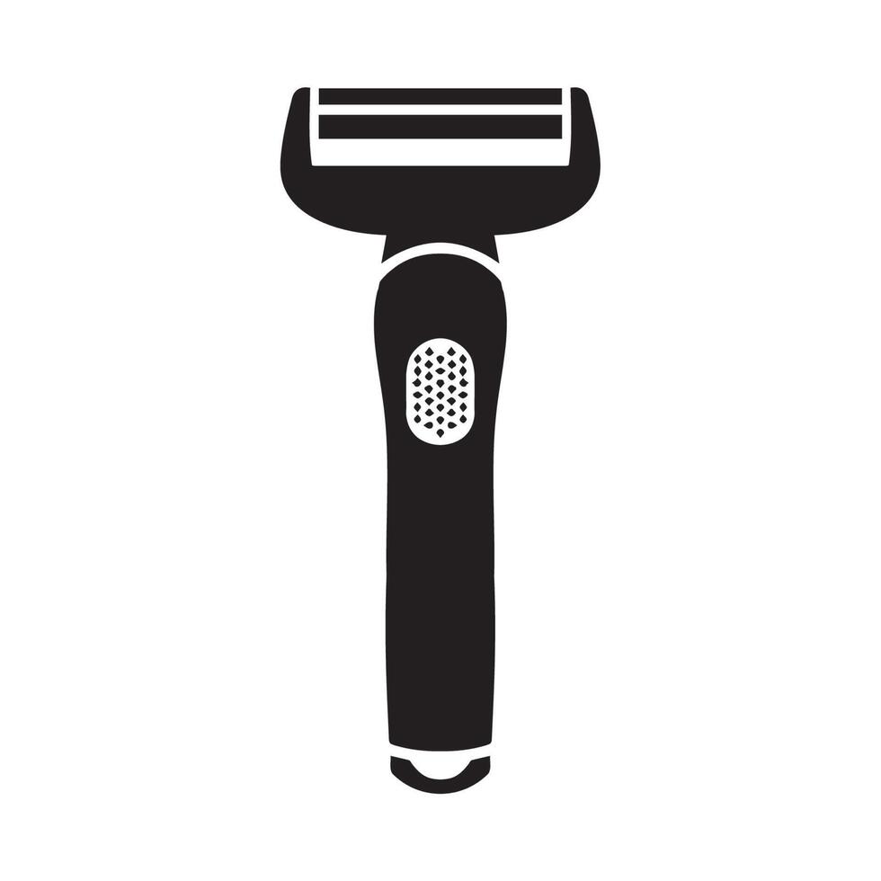 Black and white illustration of a razor tool vector