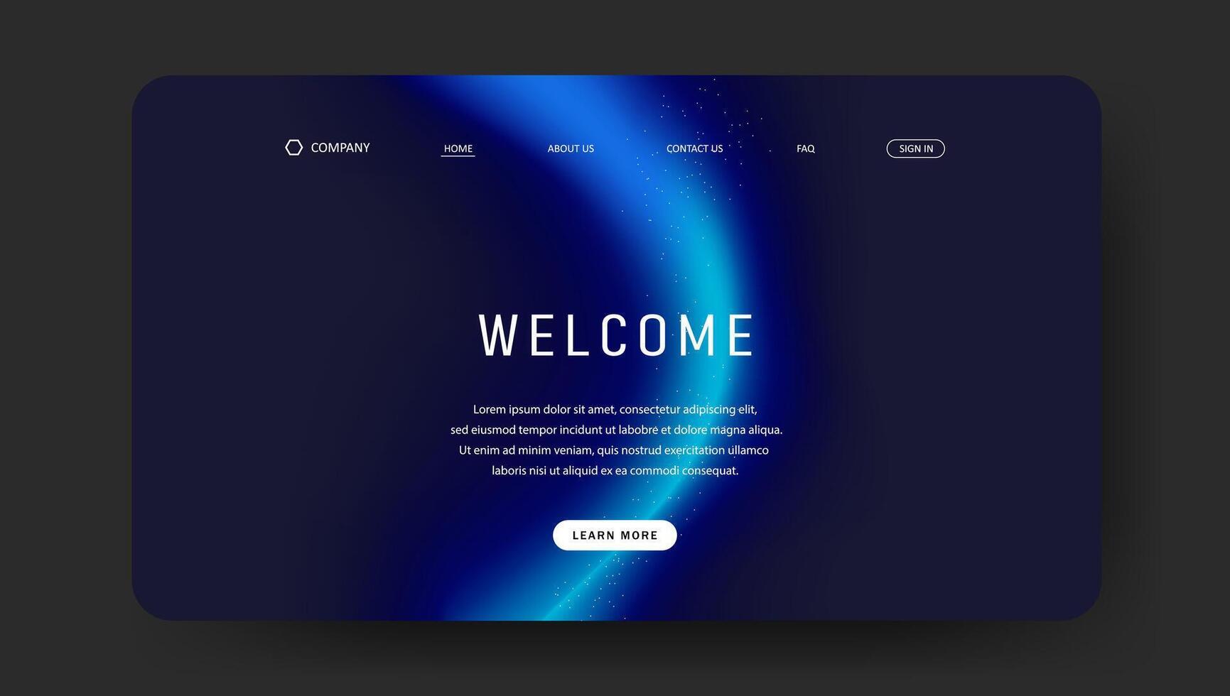abstract gradient landing page background with gradient mesh, Website UI design vector