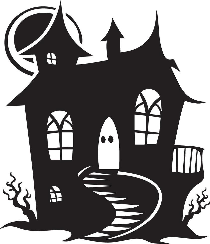 Halloween Ghost house for designer vector
