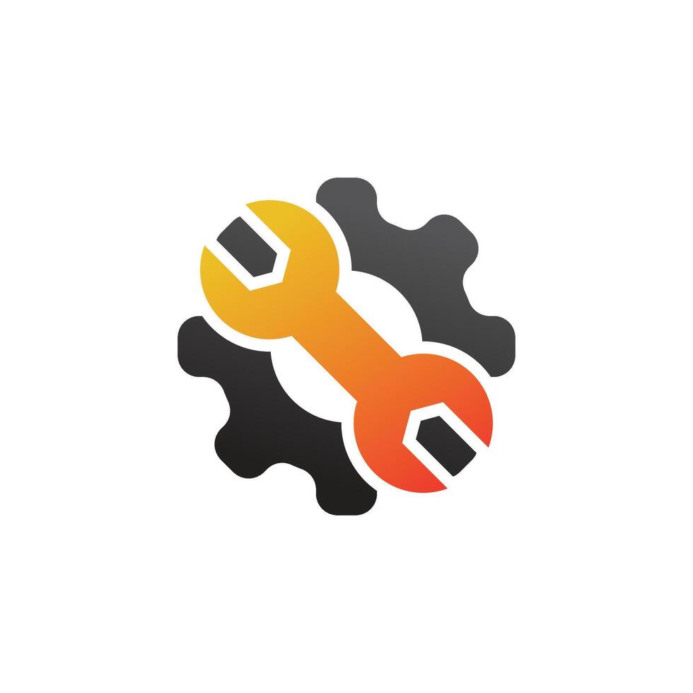 A logo for a company that uses wrenches vector