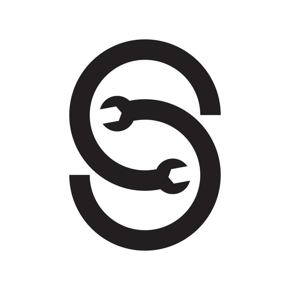 A black and white logo for a company called s vector