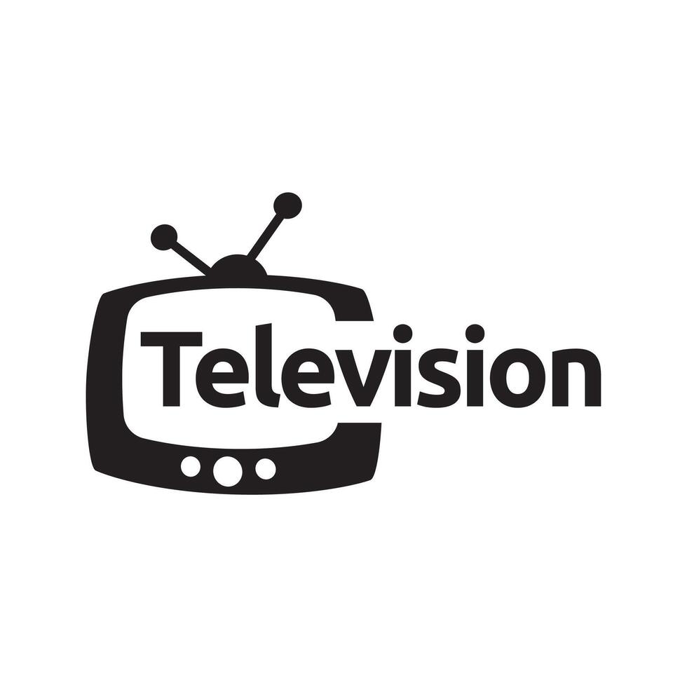 Television logo design vector
