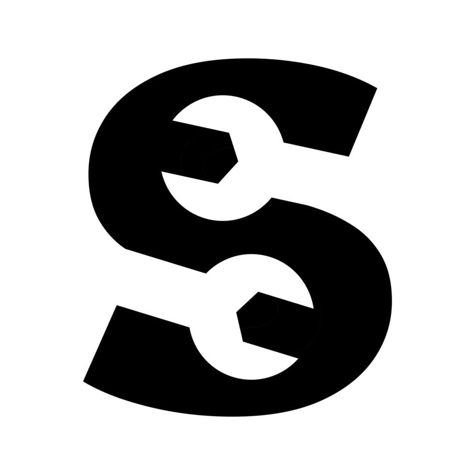 A black and white logo of the letter s vector