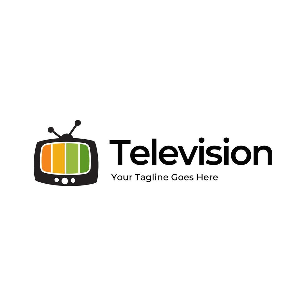 Television logo template vector