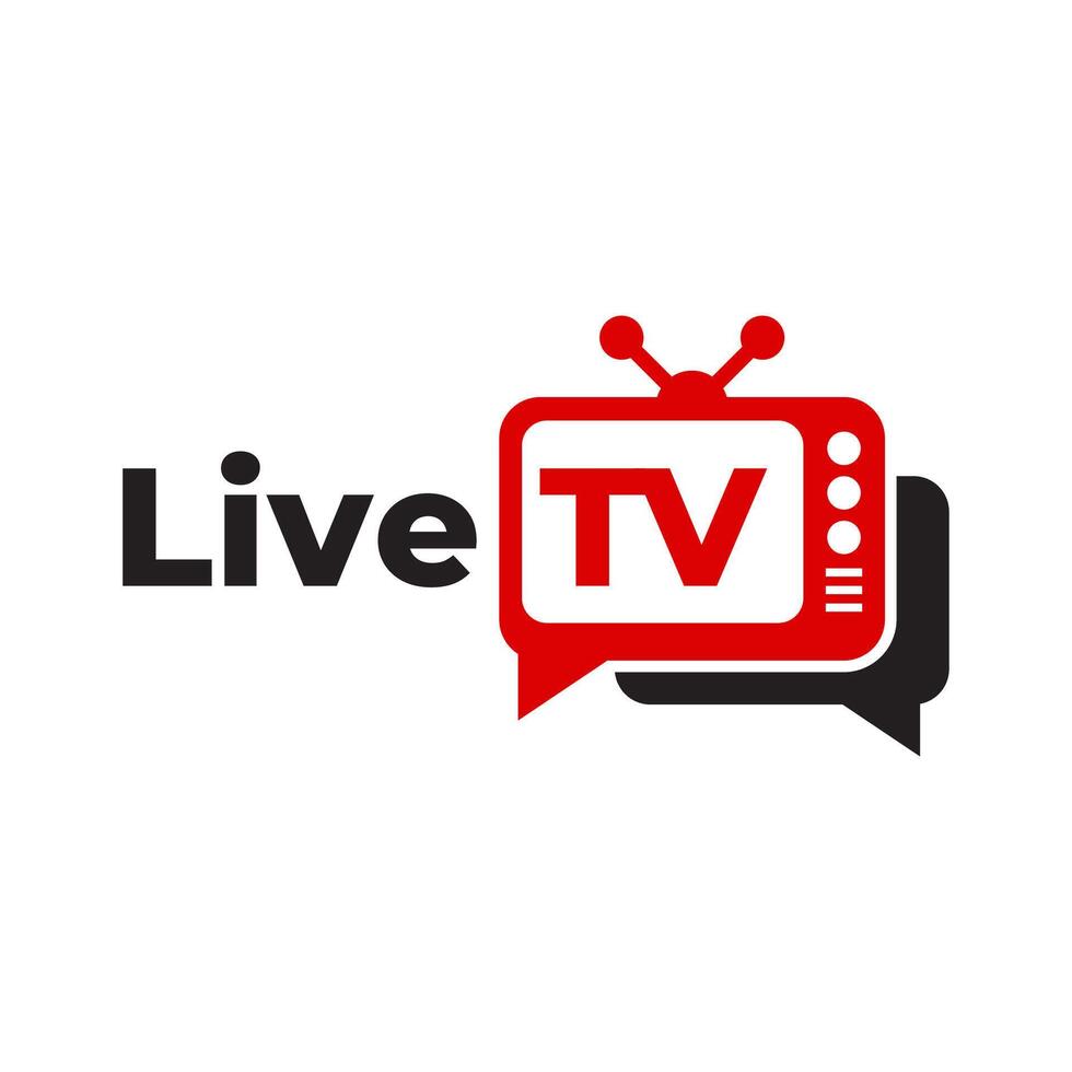 Live tv logo vector