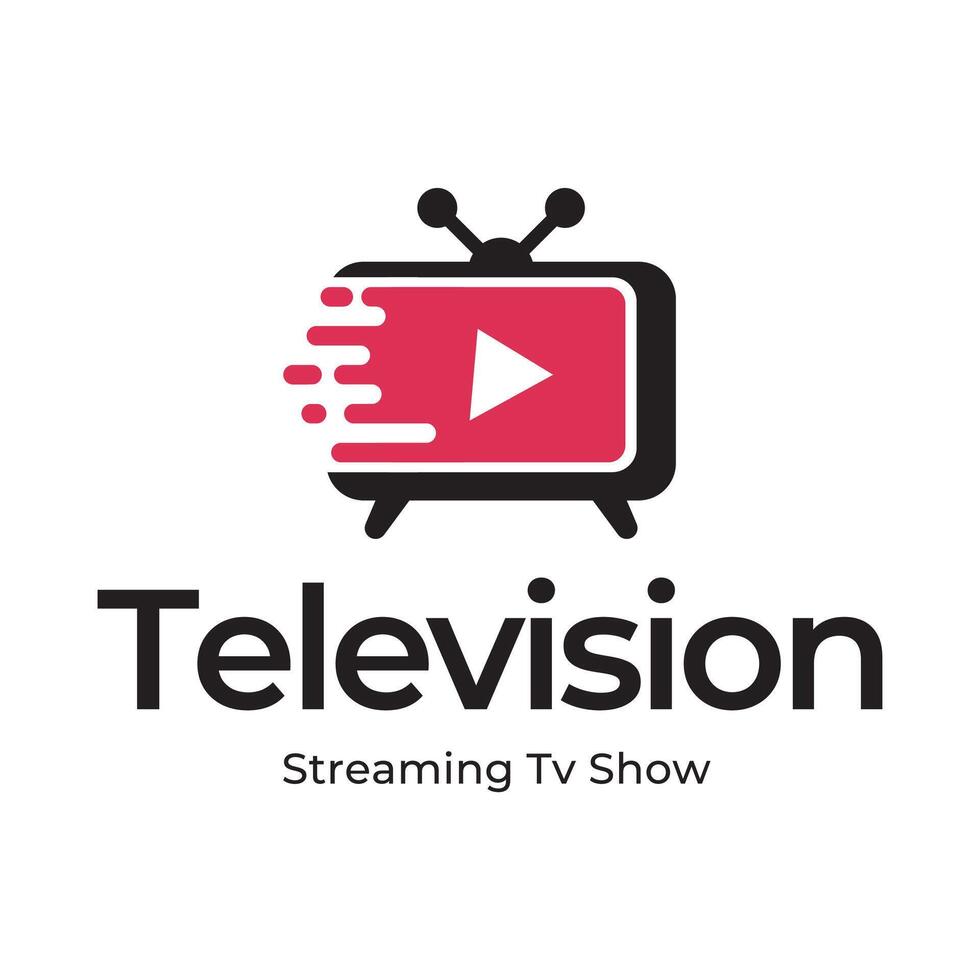 Television streaming show logo design vector