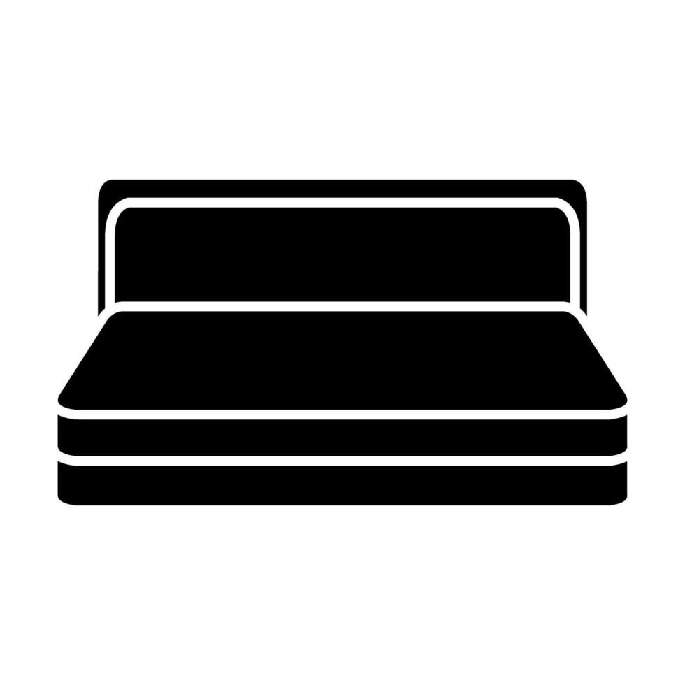 Bed icon . Bedroom illustration sign. Sleep symbol or logo. vector