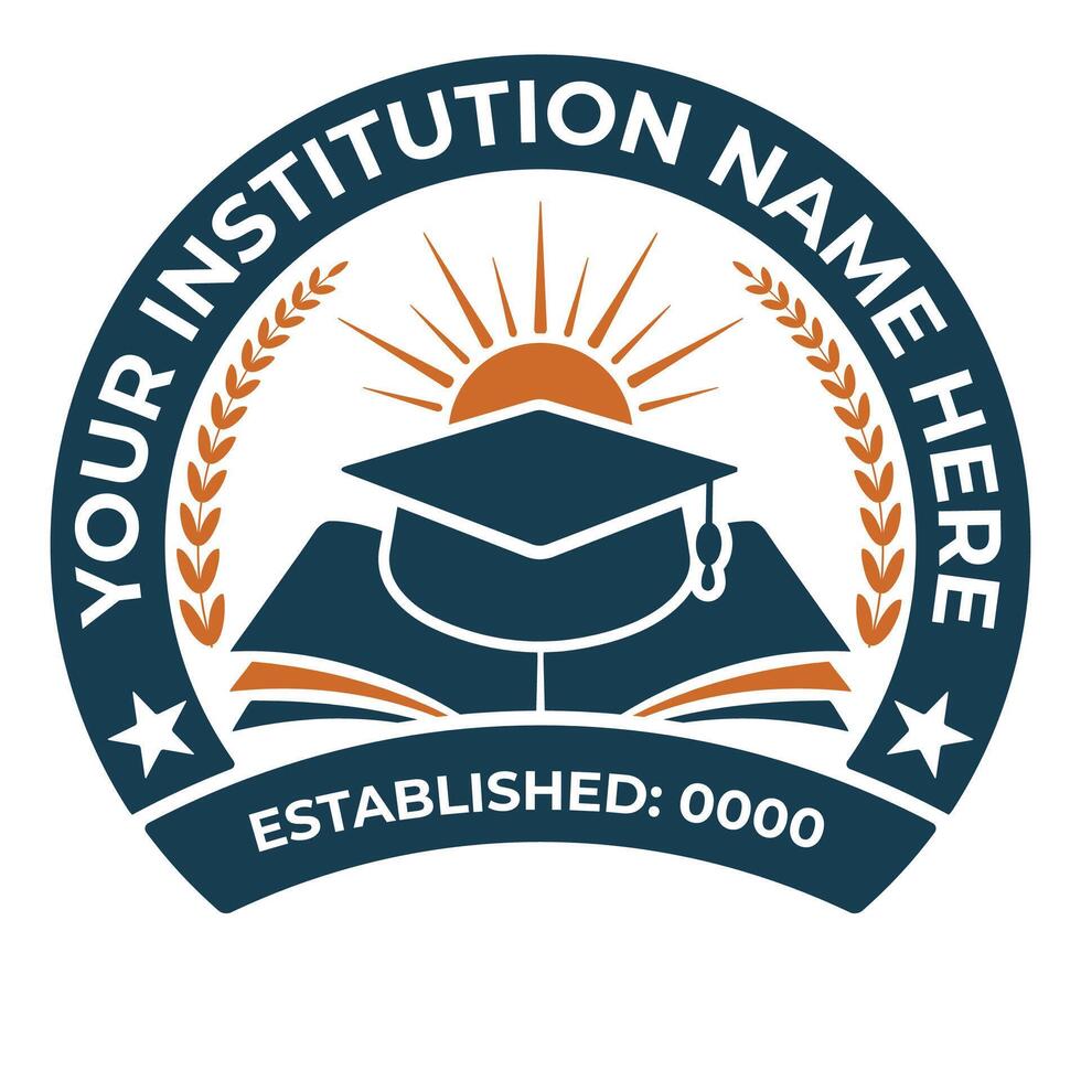 Education logo design template for school and organization vector