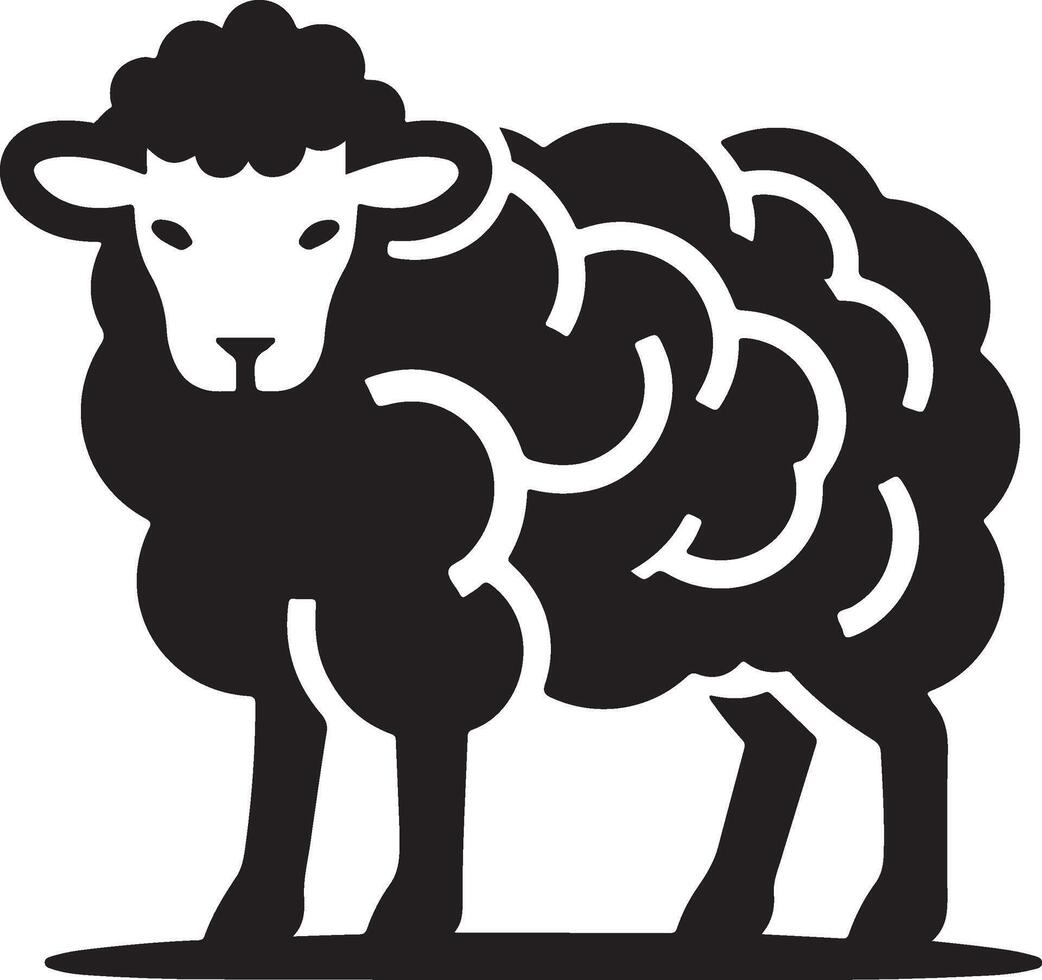 Sheep logo icon silhouette. vector