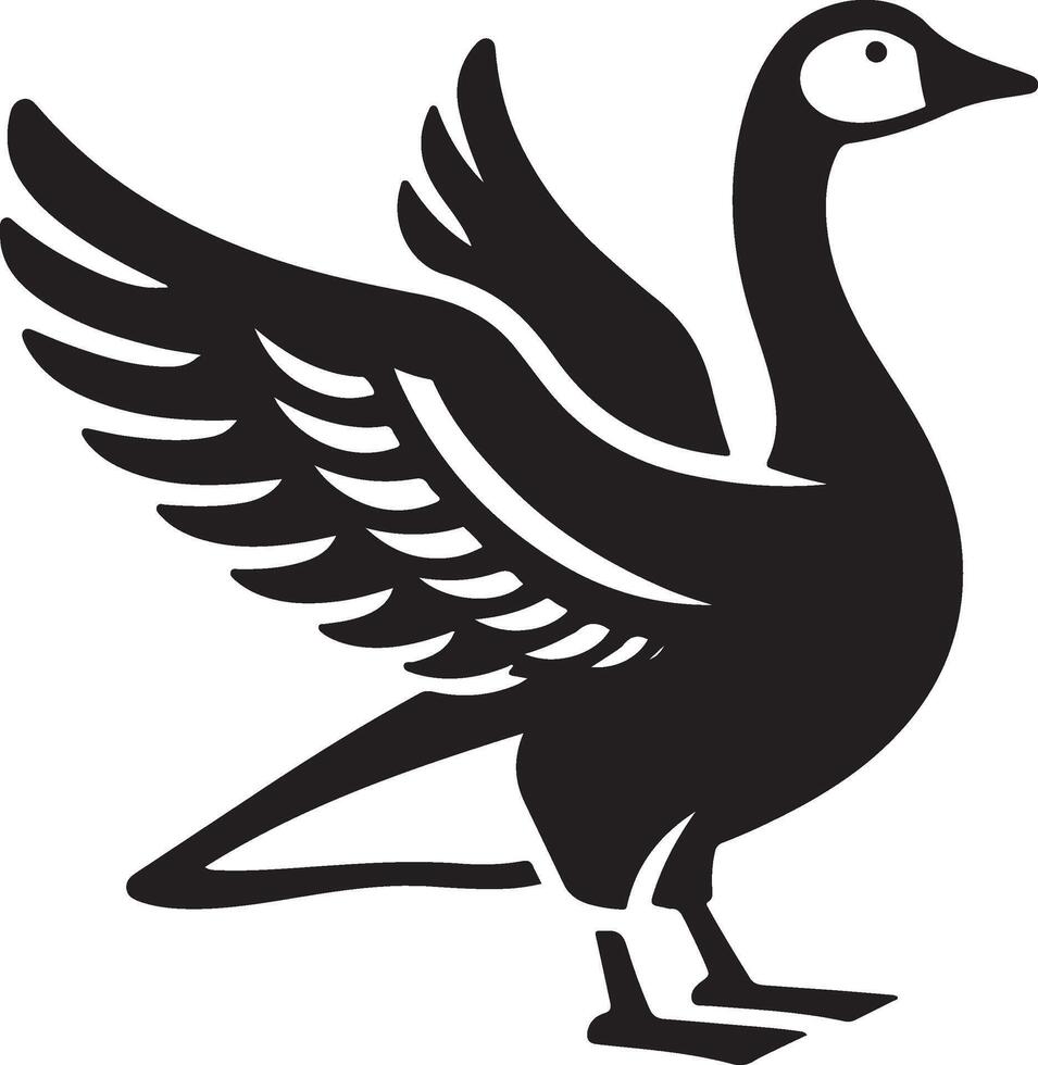 Goose icon in white background. vector