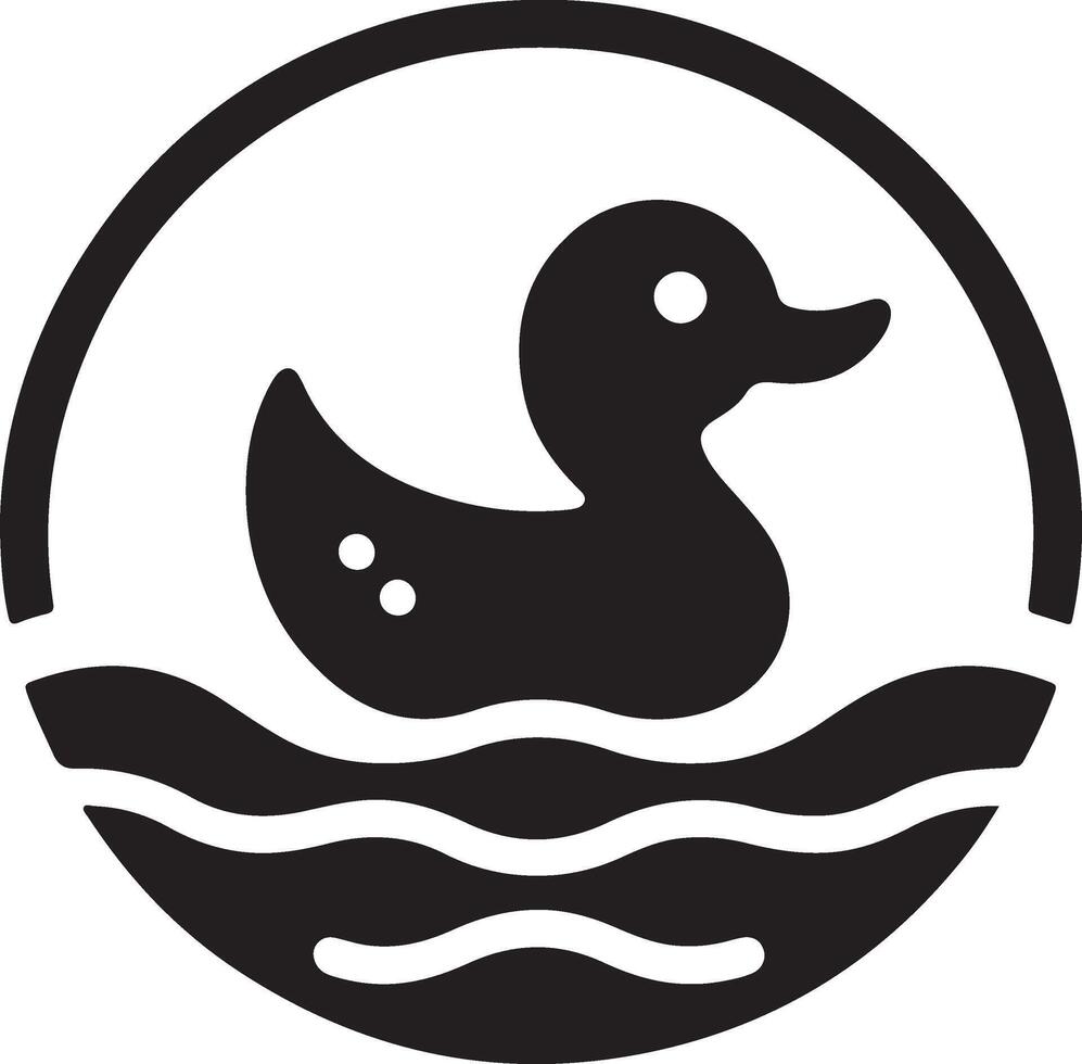 Duck logo icon silhouette. vector