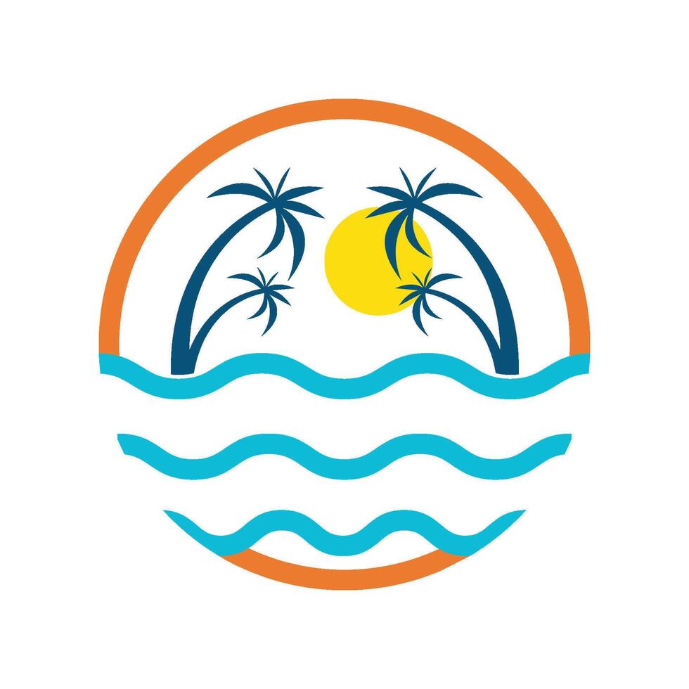Tropical summer beach vector