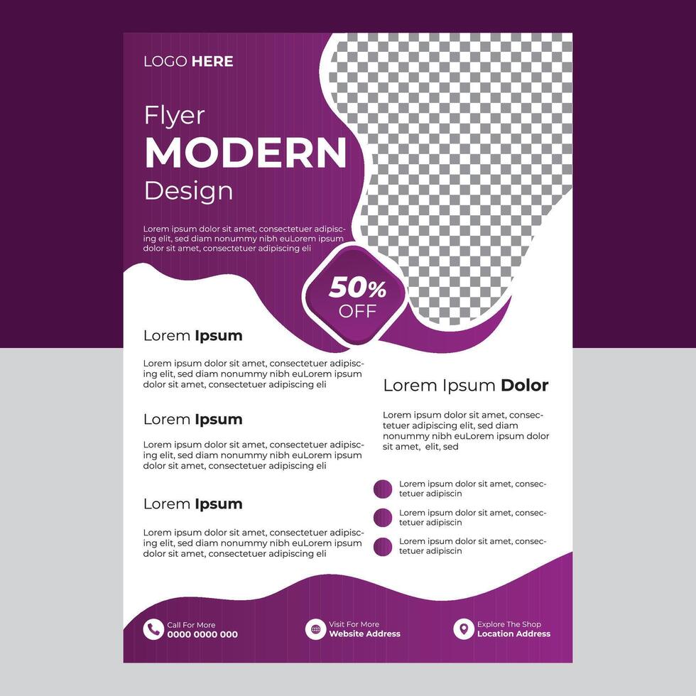 Modern Business Flyer Design Template vector