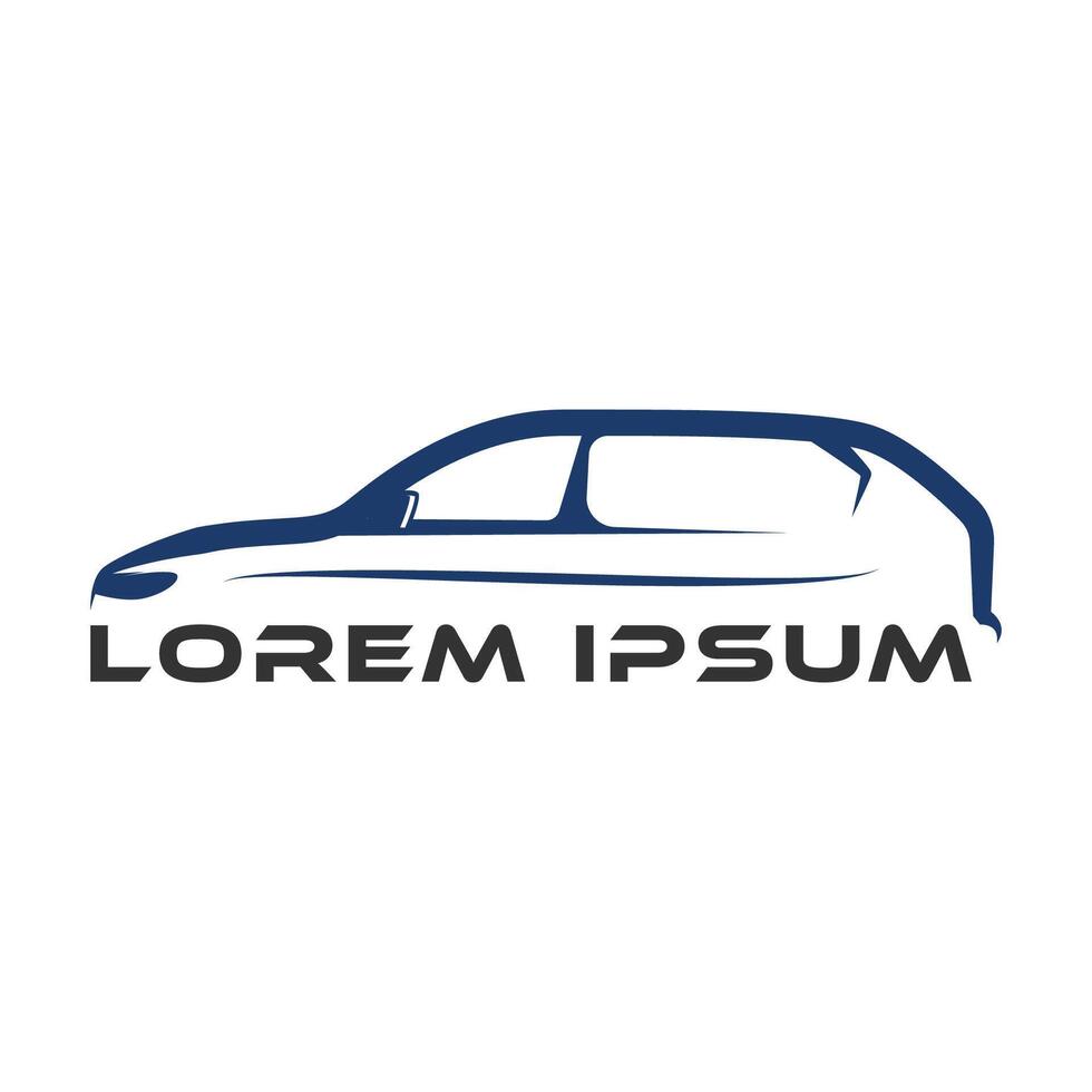 Simple Minimalist Van or Minivan Crossover SUV Car Line Logo Icon Symbol Design vector