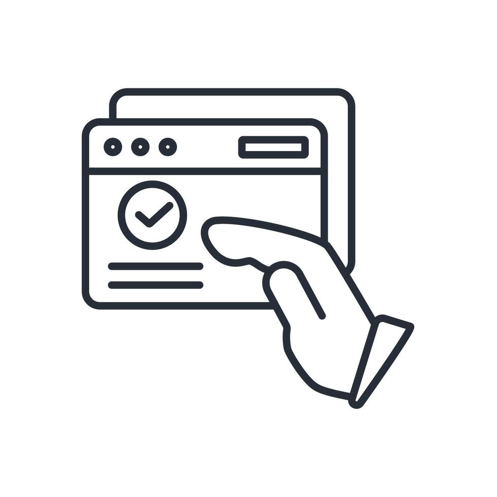 user experience icon. .Editable stroke.linear style sign for use web design,logo.Symbol illustration. vector