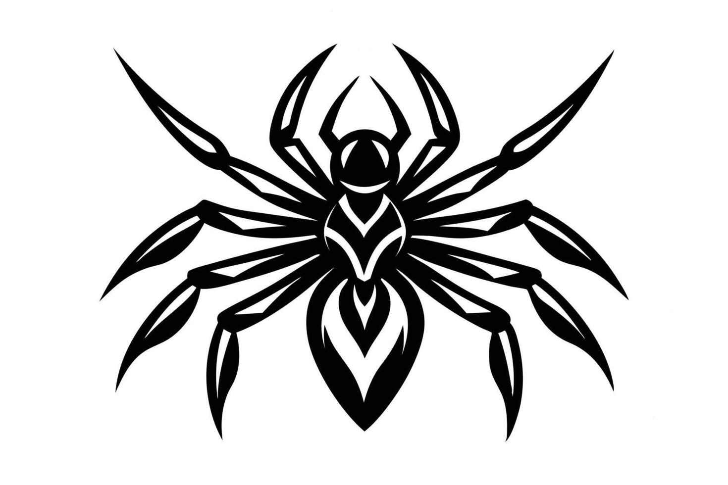 spider tattoo design art. vector